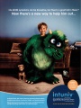 Umstrittene[40] Anzeige von Shire für das Präparat Intuniv zeigt einen Jungen in einem Monster-Anzug